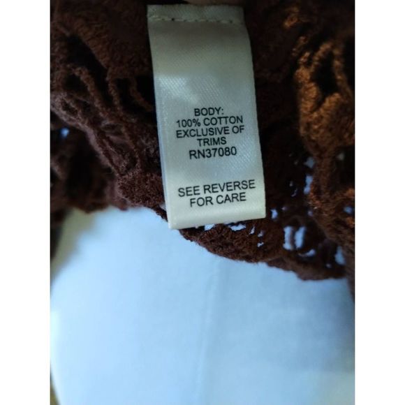 NEW WT Boho Style Crochet Top, Medium - Picture 8 of 9